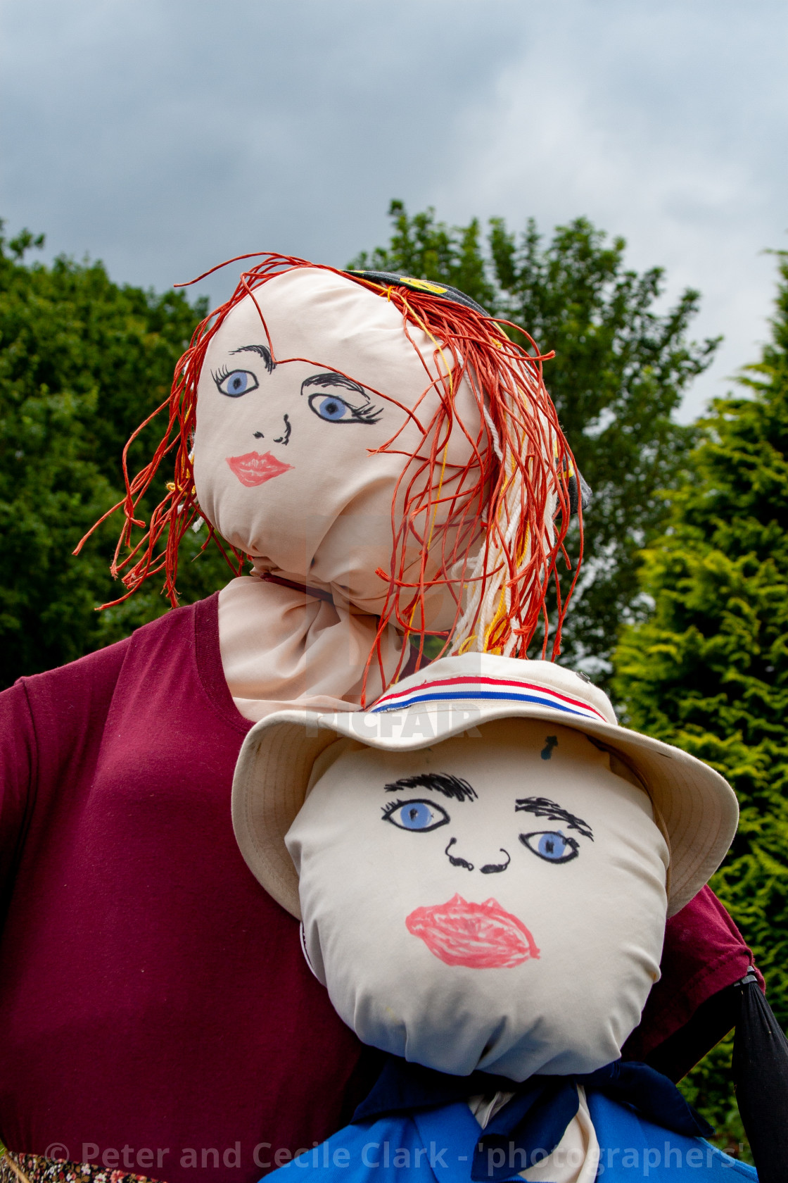 "Kettlewell Scarecrow Festival and Trail, Yorkshire Dales, England." stock image