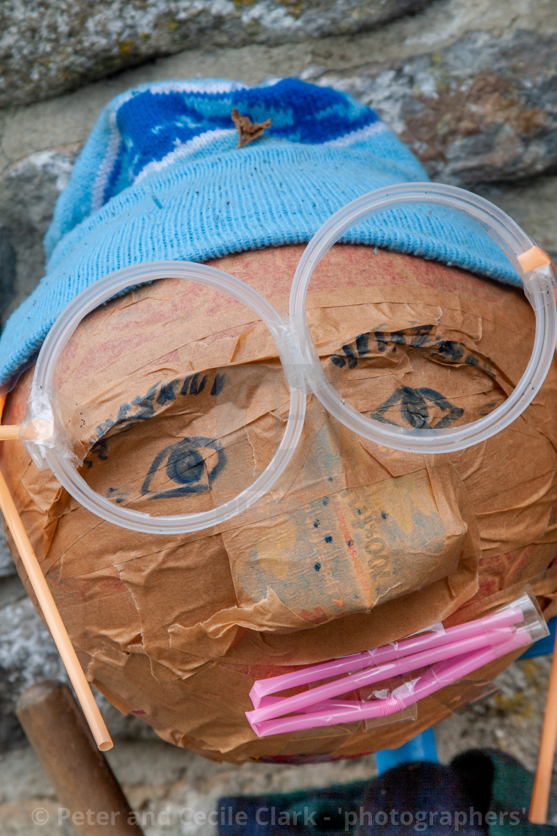 "Kettlewell Scarecrow Festival and Trail, Yorkshire Dales, England." stock image