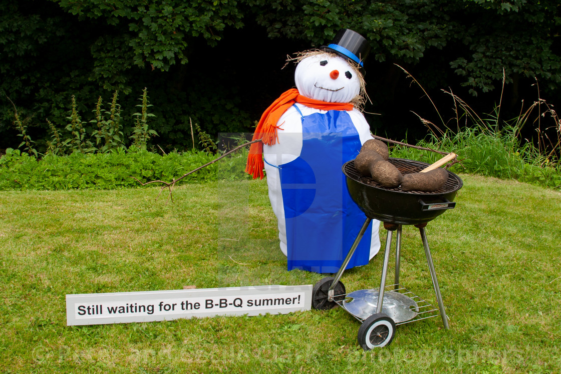 "Kettlewell Scarecrow Festival and Trail, Yorkshire Dales, England." stock image