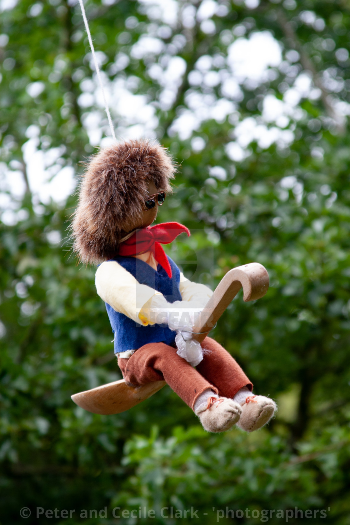 "Kettlewell Scarecrow Festival and Trail, Little Jack Horner. Yorkshire Dales, England." stock image