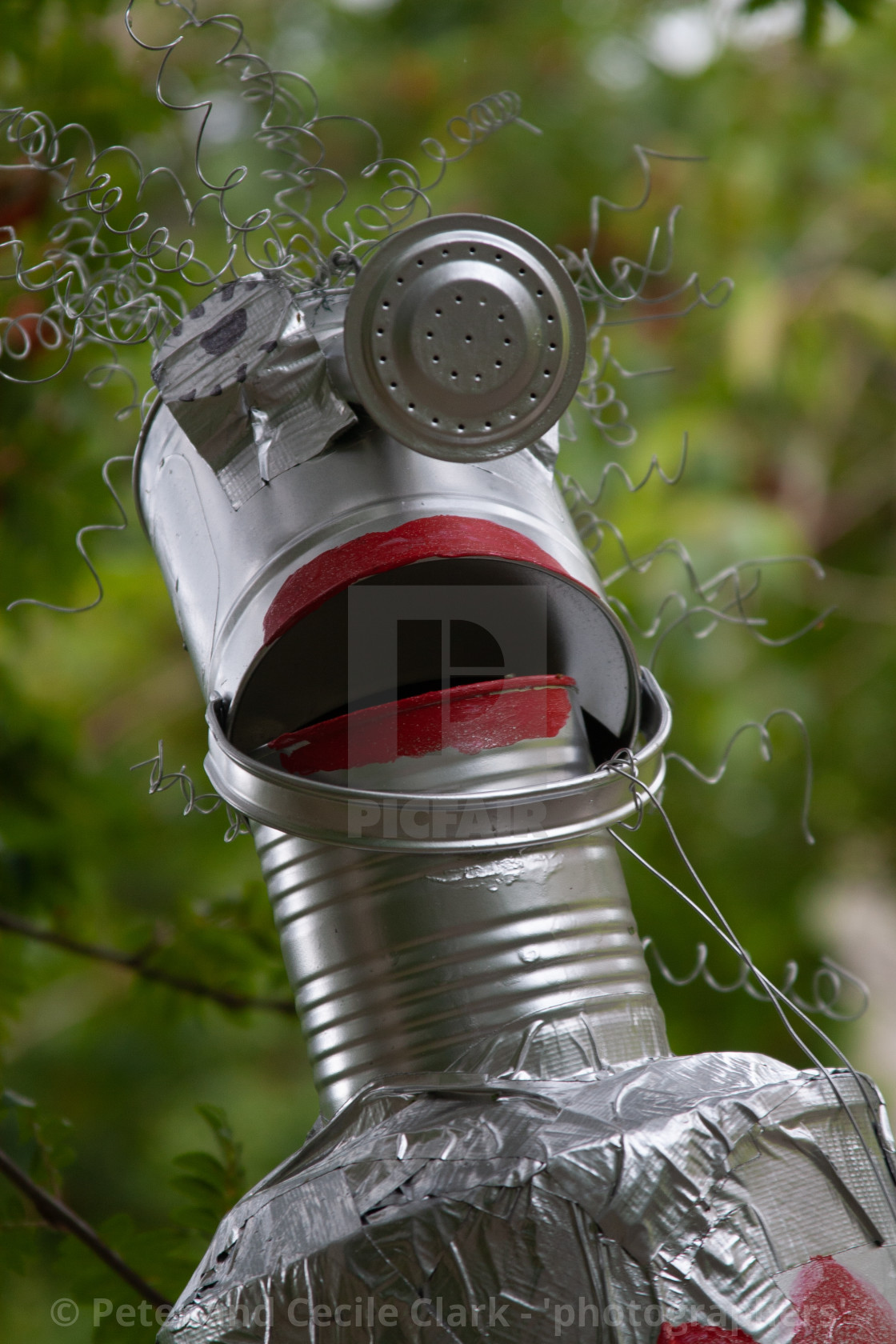 "Kettlewell Scarecrow Festival and Trail, Tin Man. Yorkshire Dales, England." stock image