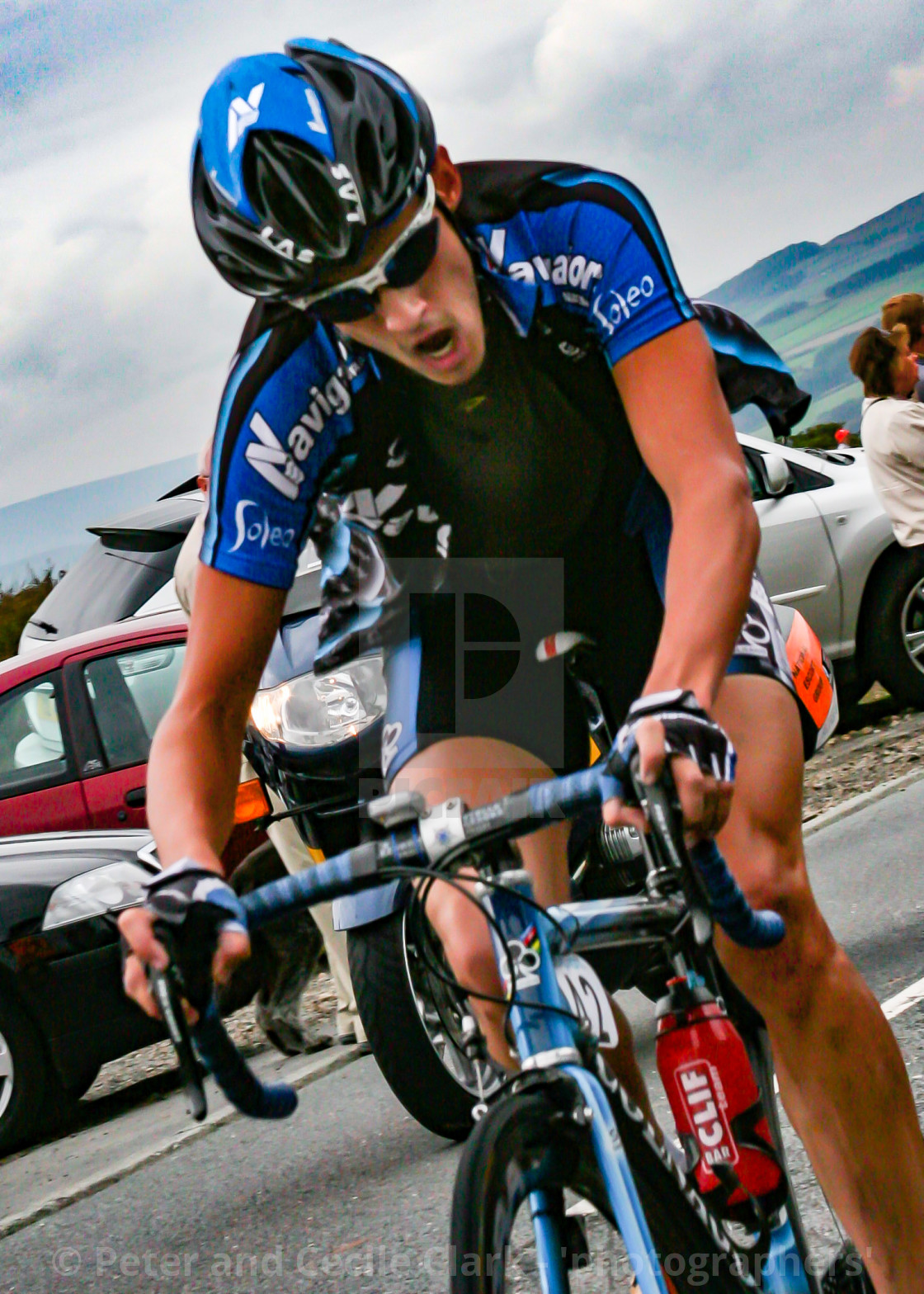 "Participants 2007 Tour of Britain, Ilkley, Cow and Calf Climb" stock image