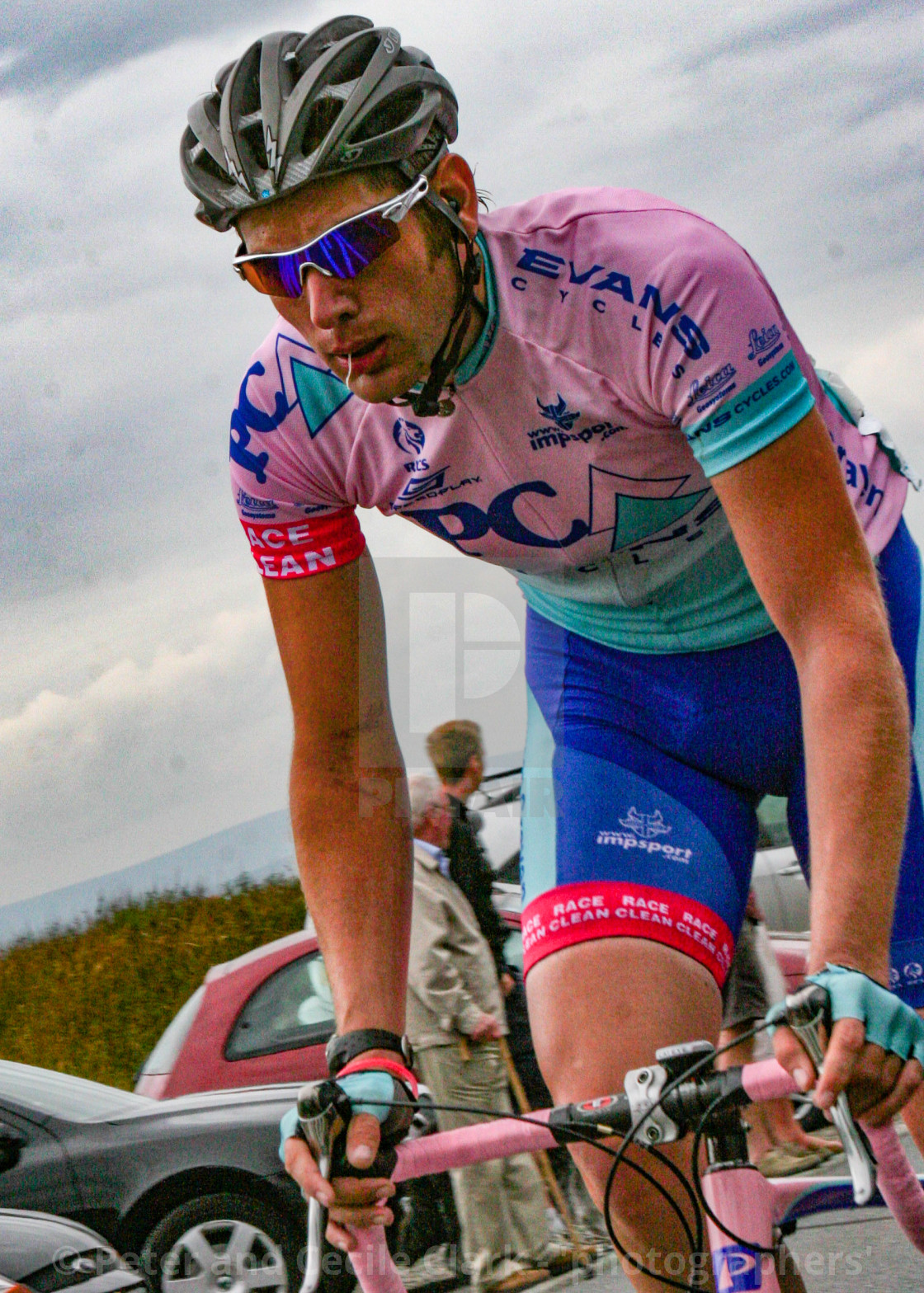 "Participants 2007 Tour of Britain, Ilkley, Cow and Calf Climb" stock image