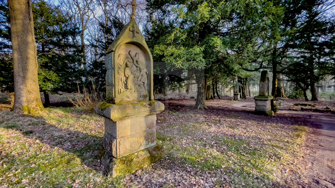 "Calvary, Stations of the Cross, Ilkley, West Yorkshire, England." stock image