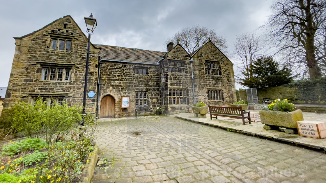 "Ilkley Manor House and Courtyard, Ilkley, Yorkshire, England." stock image