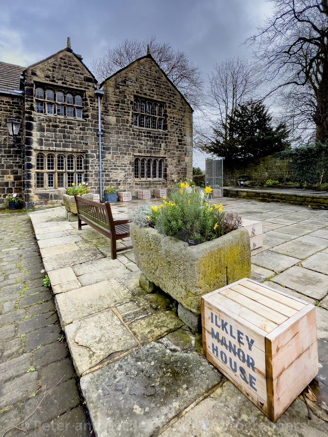 "Ilkley Manor House, Ilkley, Yorkshire, England." stock image