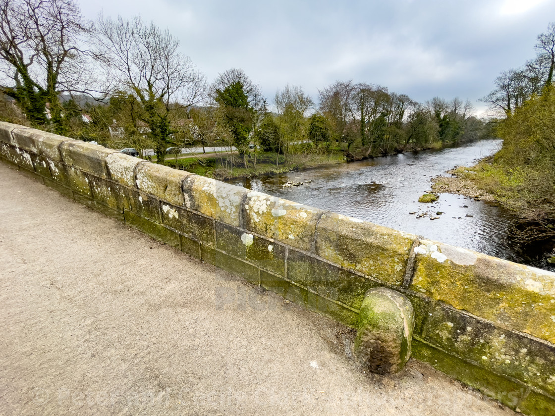 "Packhorse Bridge, Ilkley, Yorkshire." stock image