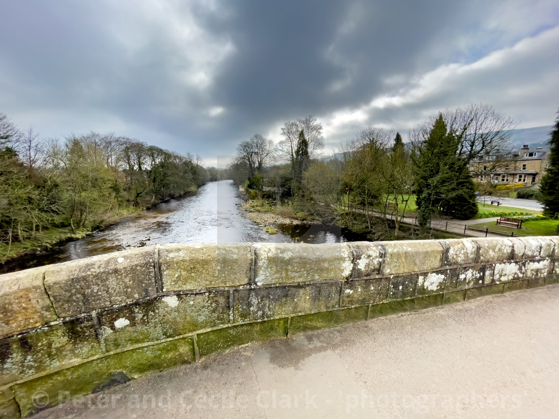 "Packhorse Bridge, Ilkley, Yorkshire." stock image