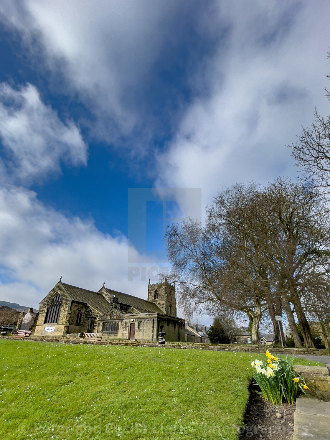 "All Saints Parish Church, Ilkley" stock image