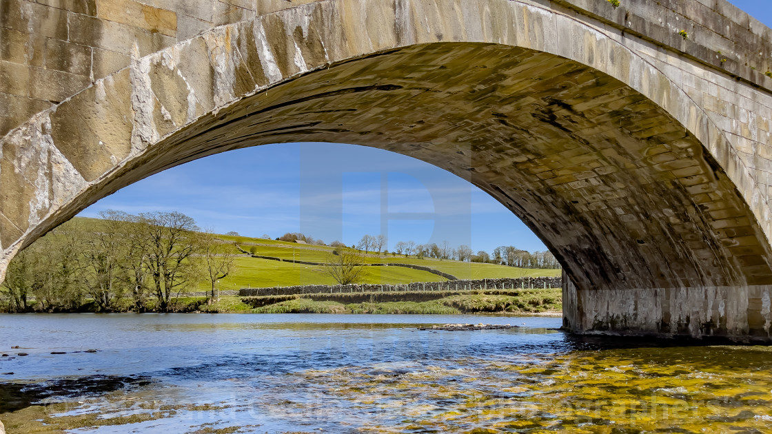 "Burnsall Bridge over the River Wharfe, Yorkshire Dales, England." stock image