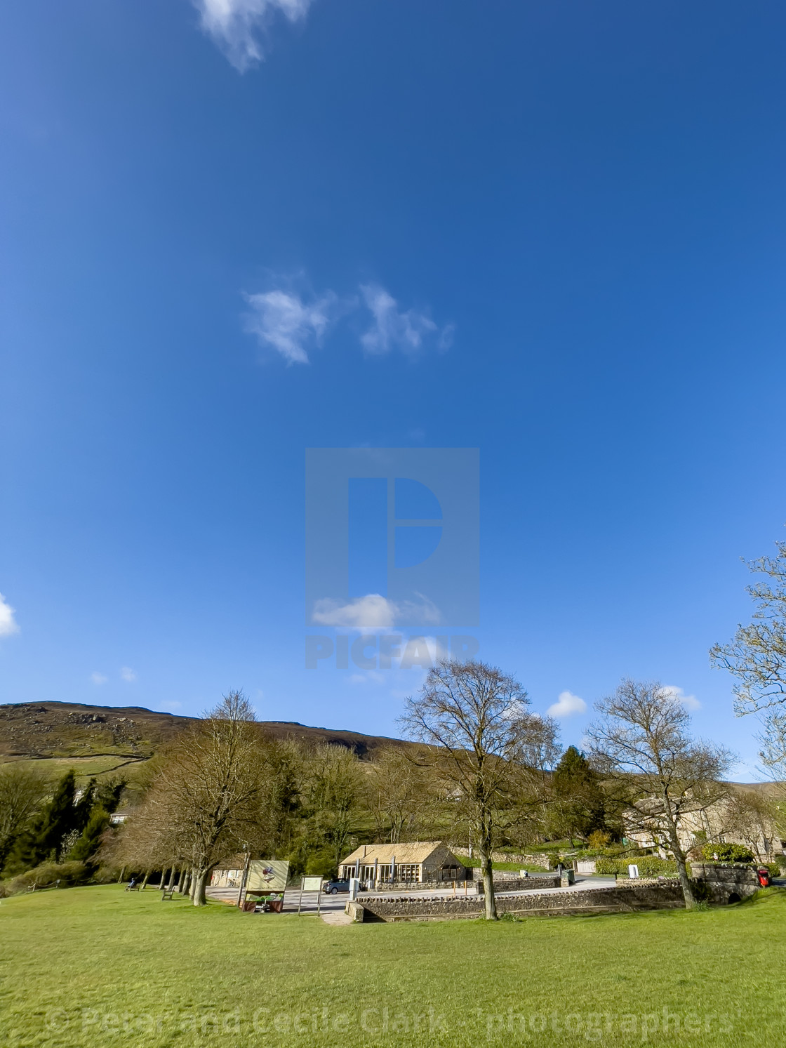 "Burnsall Village Green, Yorkshire Dales, England." stock image