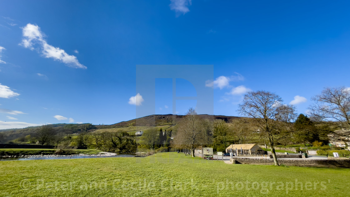 "Burnsall Village Green, Yorkshire Dales, England." stock image