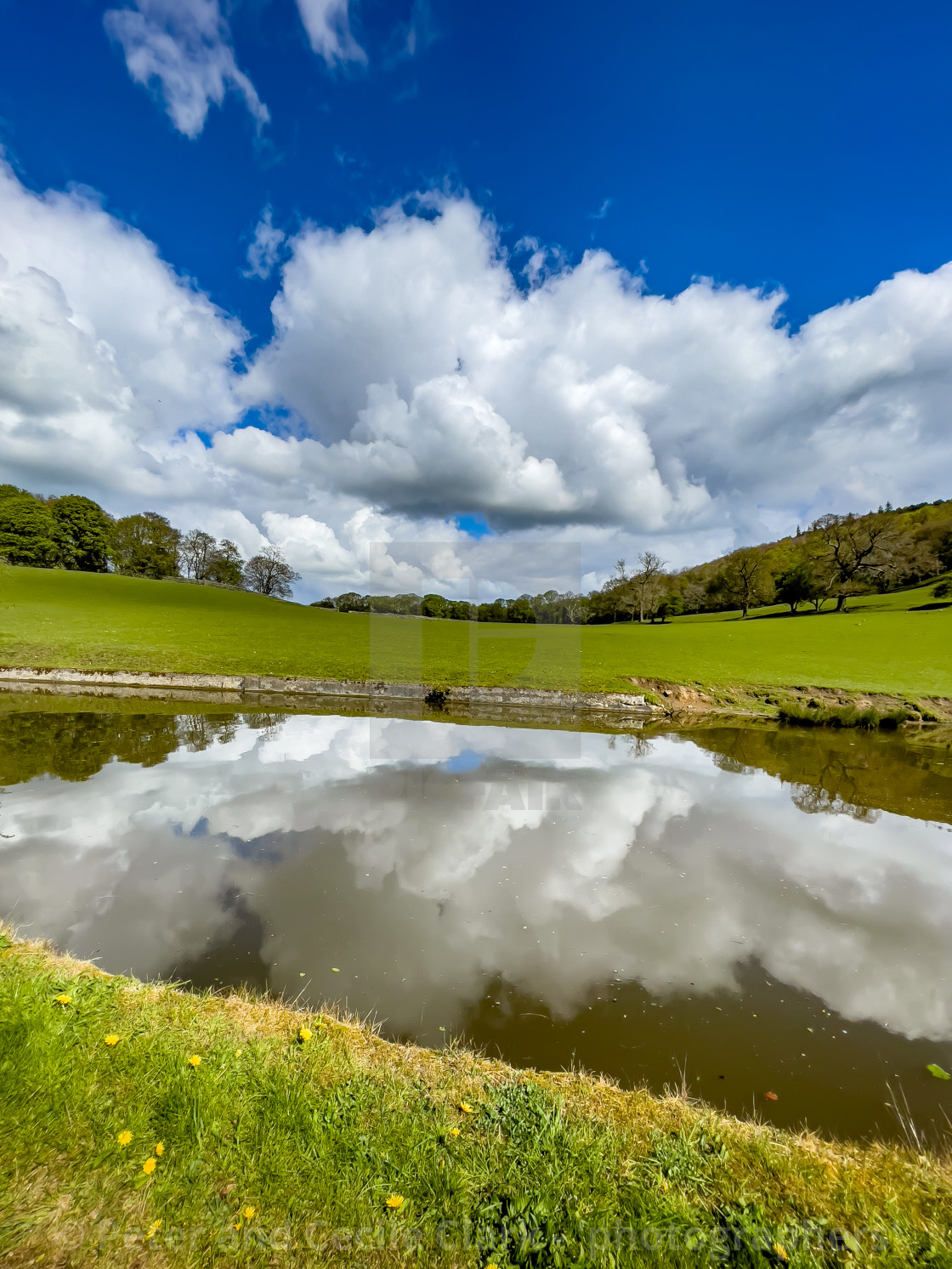 "Canal, Leeds Liverpool Canal, Near Silsden, Yorkshire." stock image