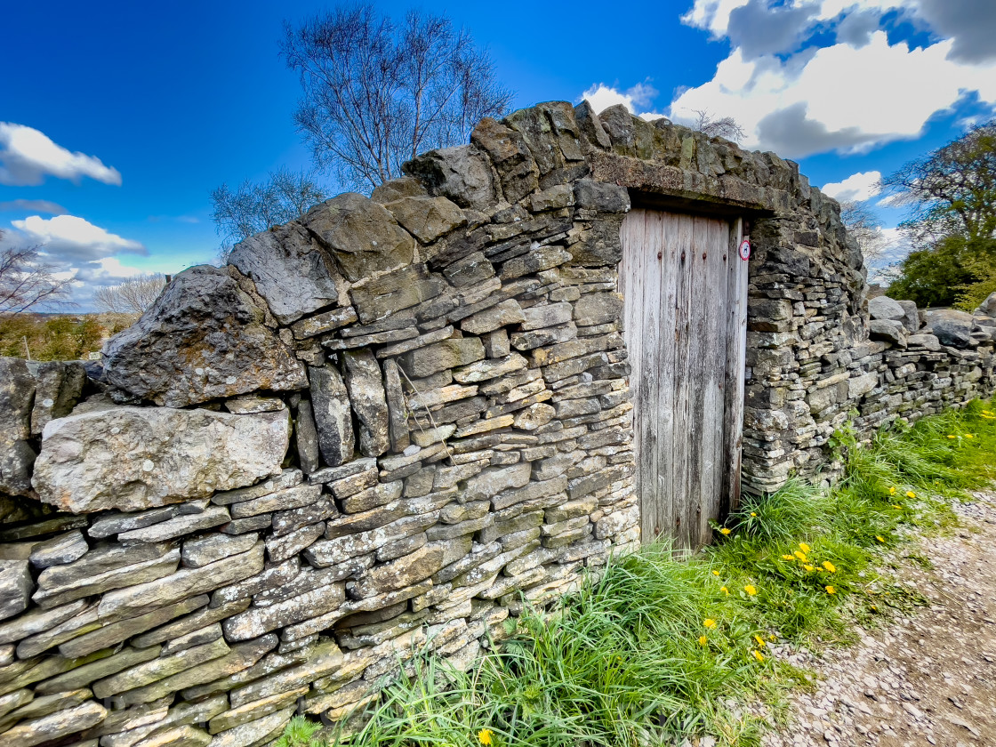 "Arched Drystone Wall Doorway." stock image