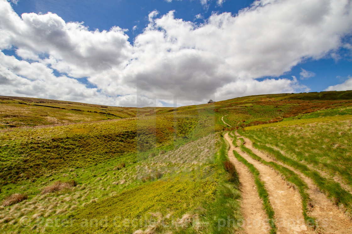 "Bronte Country, Footpath, The Bronte Way to Top Withens, a Derelict Farmhouse," stock image