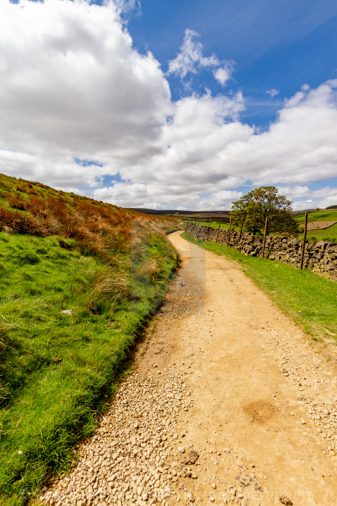 "Bronte Country, Footpath, The Bronte Way to Top Withens, a Derelict Farmhouse," stock image