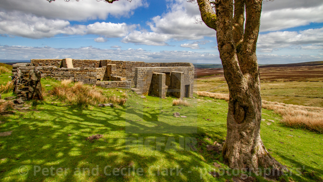 "Bronte Country, Top Withens, a Derelict Farmhouse." stock image