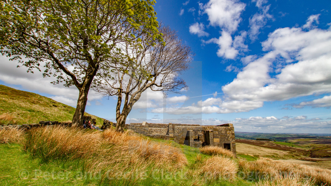 "Bronte Country, Top Withens, a Derelict Farmhouse." by Peter and Cecile Clark - 'photographers' - $12.53 "Bronte Country, Top Withens, a Derelict Farmhouse." stock image