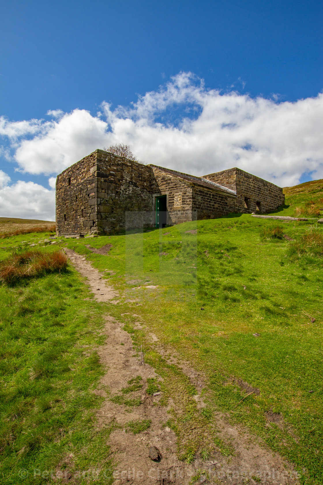 "Bronte Country, Top Withens, a Derelict Farmhouse." by Peter and Cecile Clark - 'photographers' - $25.35 "Bronte Country, Top Withens, a Derelict Farmhouse." stock image