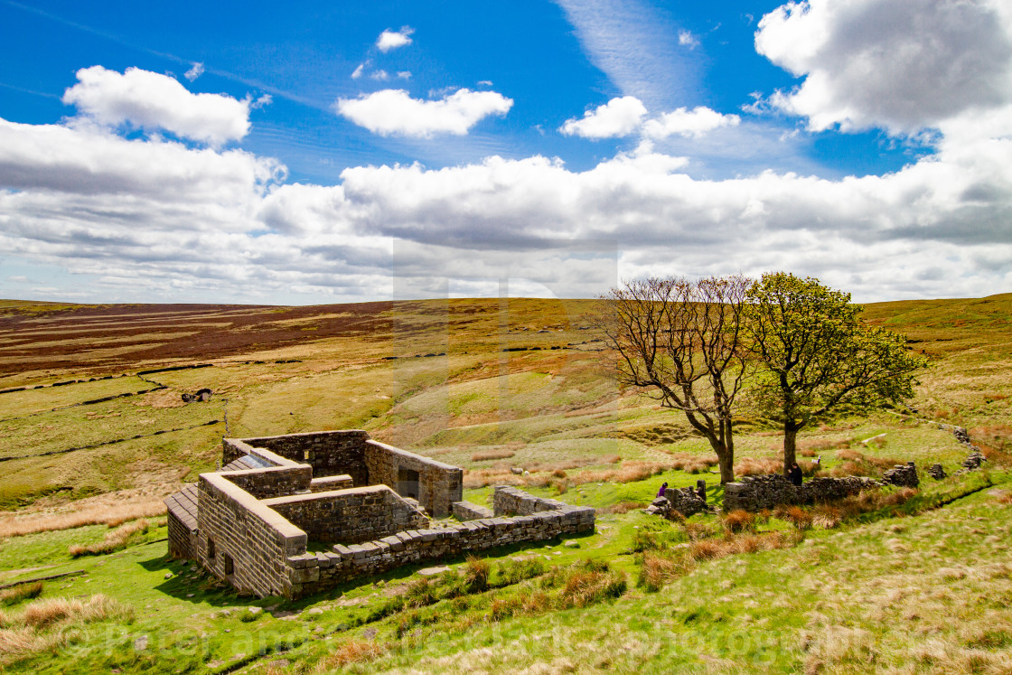 "Bronte Country, Top Withens, a Derelict Farmhouse." stock image