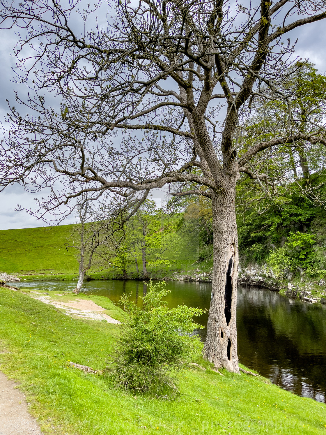 "River Wharfe near Burnsall in the Yorkshire Dales." stock image