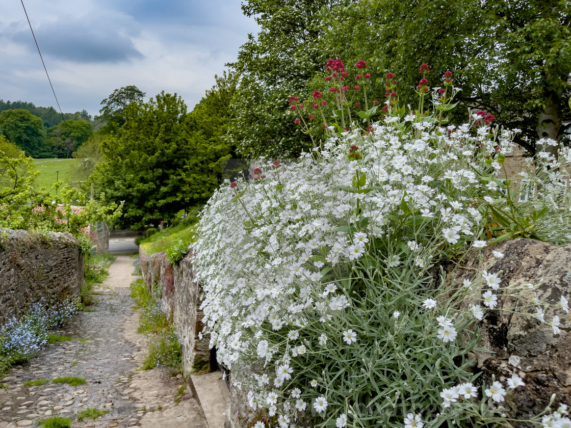 "St James Chapel Wynd, Richmond, Yorkshire." stock image