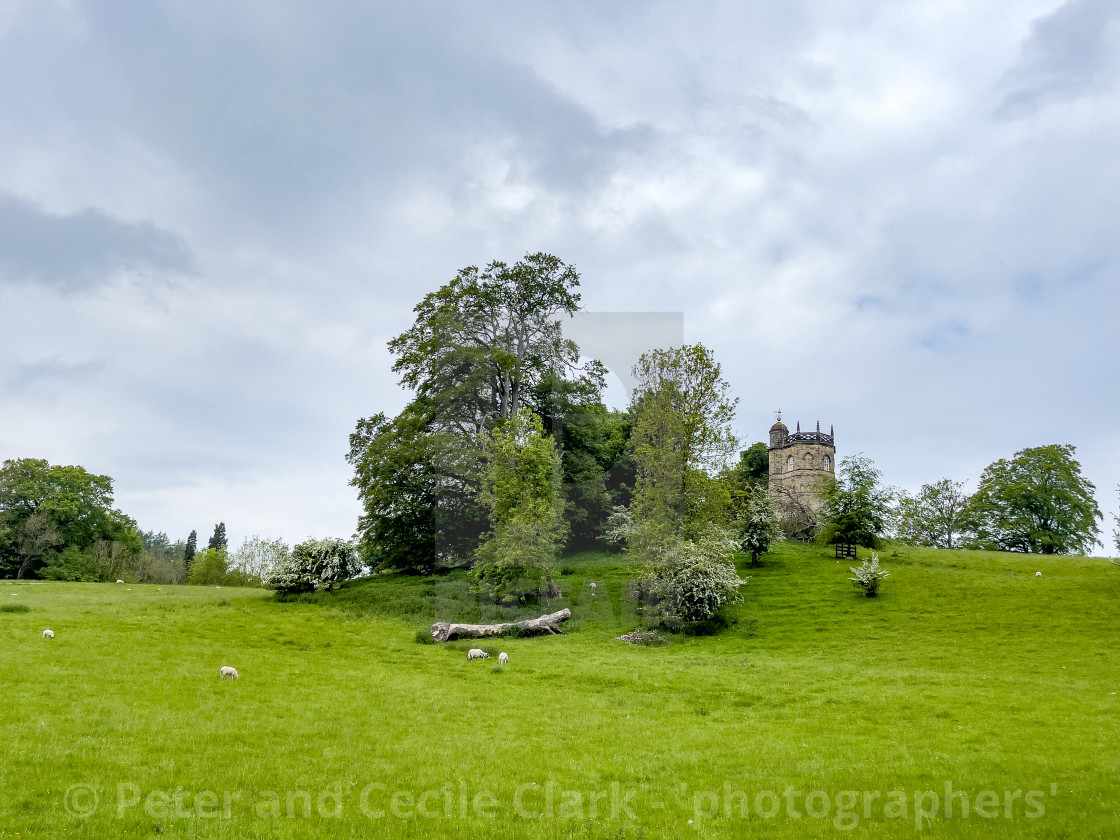 "Culloden Tower, Richmond, North Yorkshire." stock image