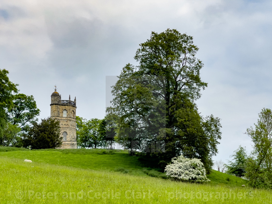 "Culloden Tower, Richmond, North Yorkshire." stock image