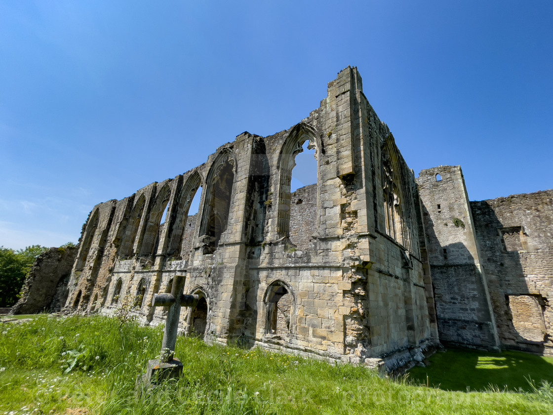 "Easby Abbey, Richmond, Historic Ruin." stock image