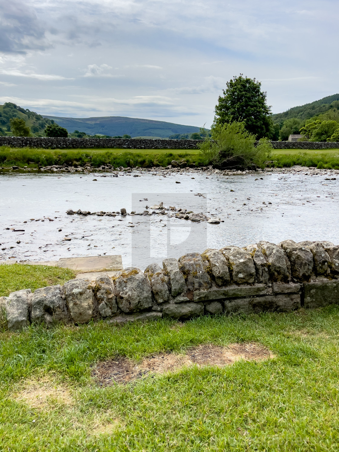 "Barbecue Grass Burn Damage, Burnsall Village" stock image