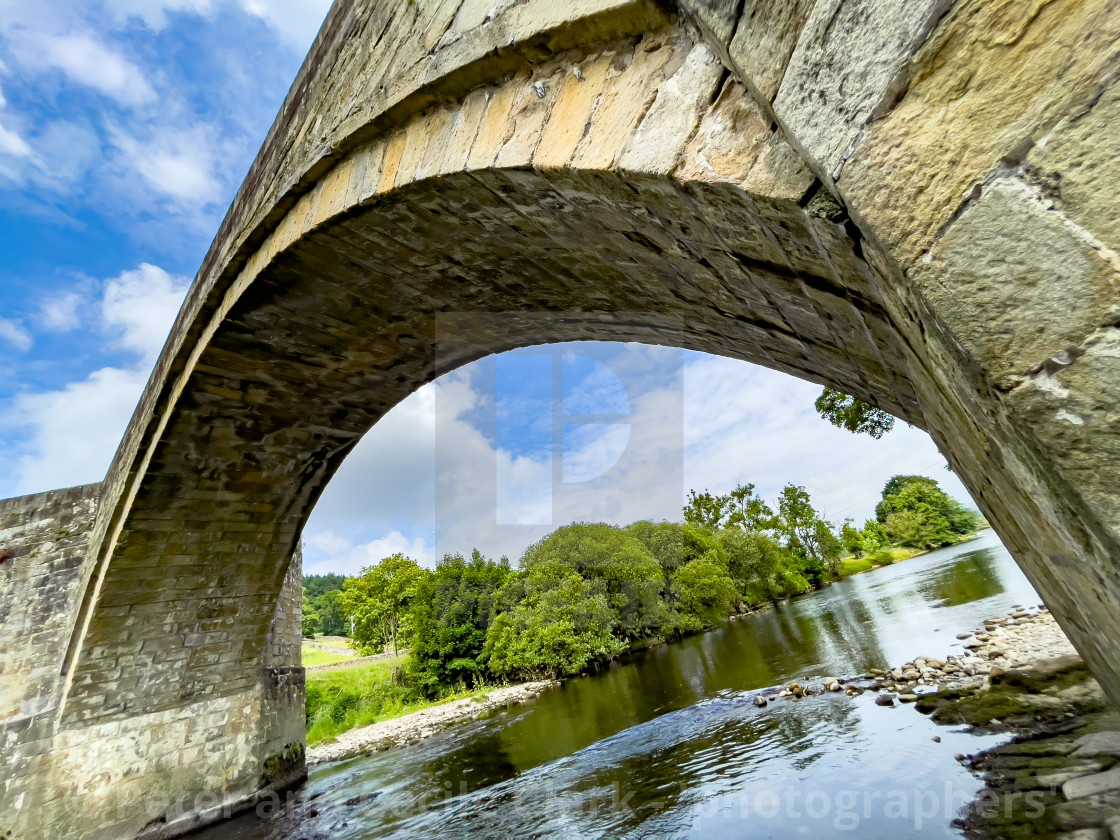 "Barden Bridge over the River Wharfe" stock image