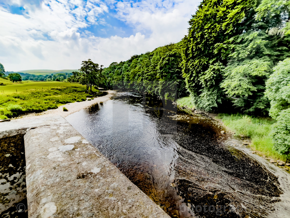 "Barden Bridge over the River Wharfe" stock image