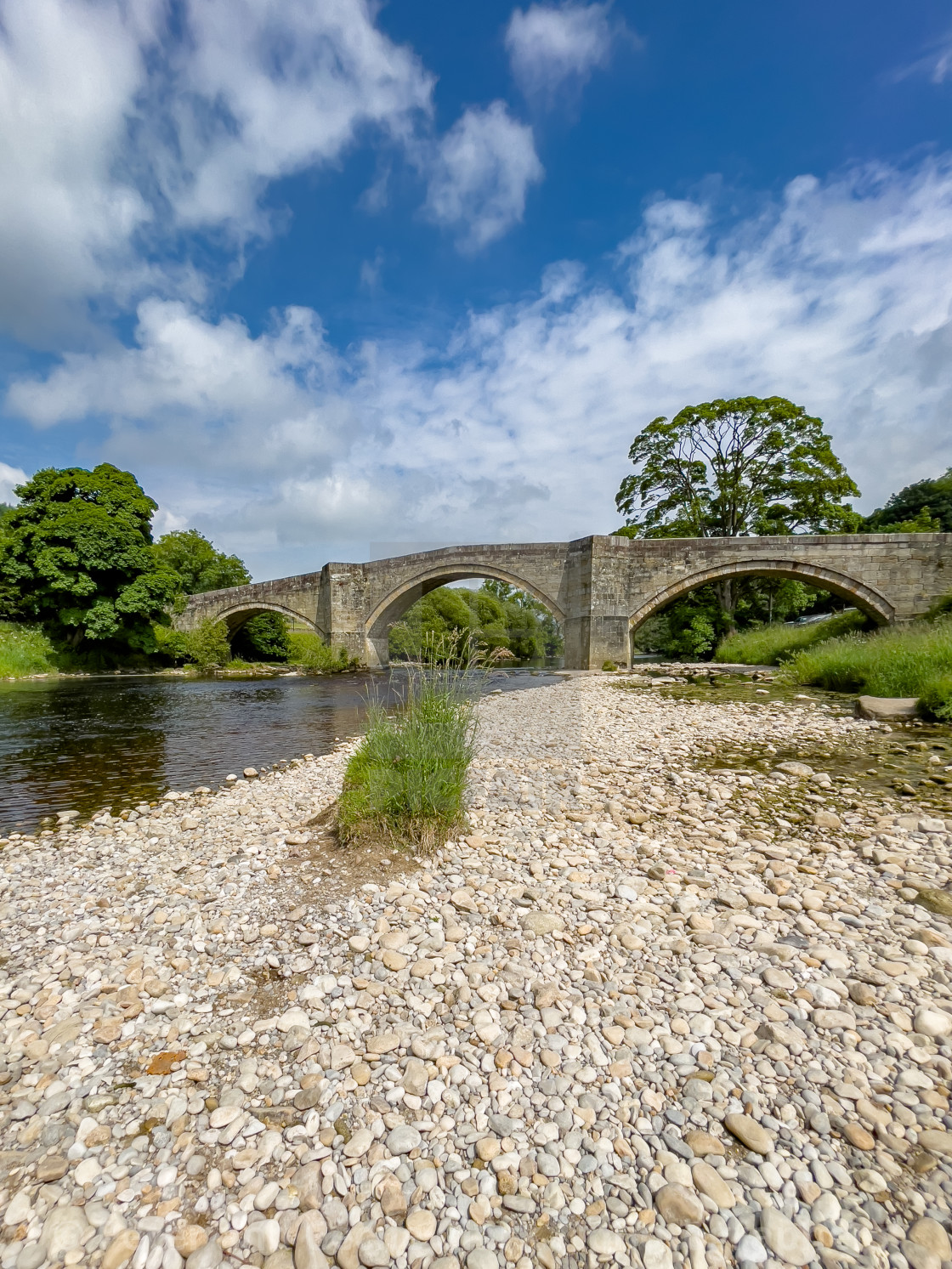 "Barden Bridge over the River Wharfe" stock image