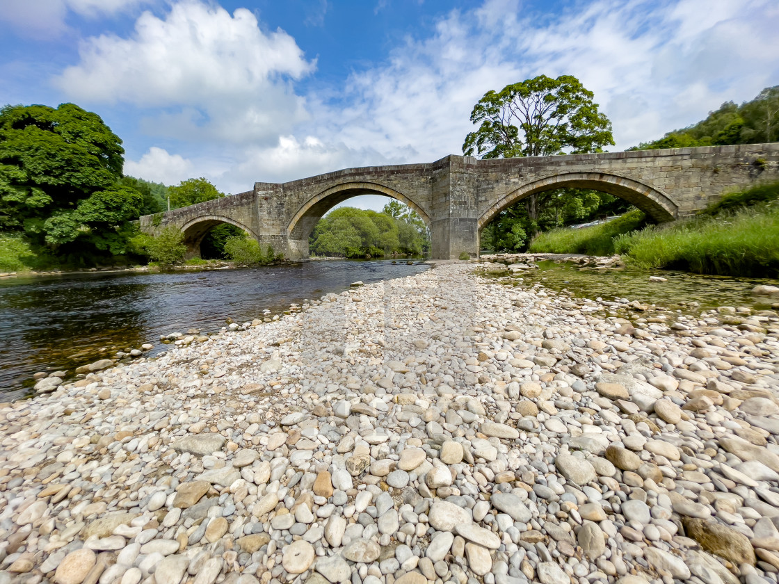 "Barden Bridge over the River Wharfe" stock image