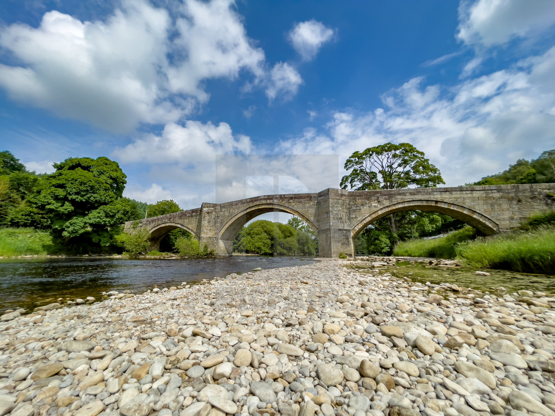 "Barden Bridge over the River Wharfe" stock image