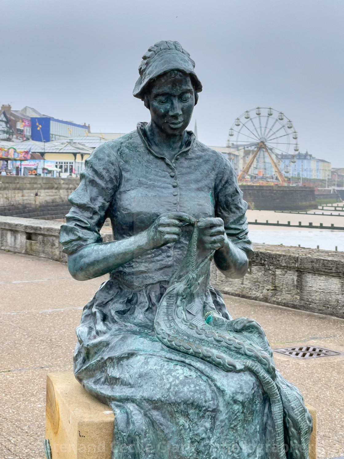"Gansey Girl Bronze Statue" stock image