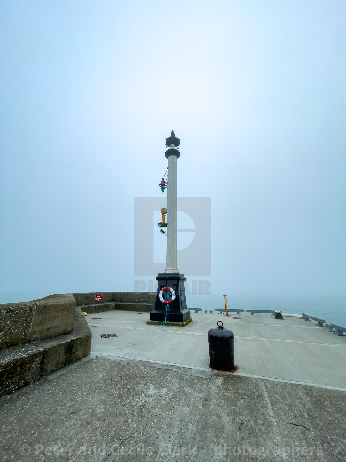 "Harbour Light, Bridlington." stock image