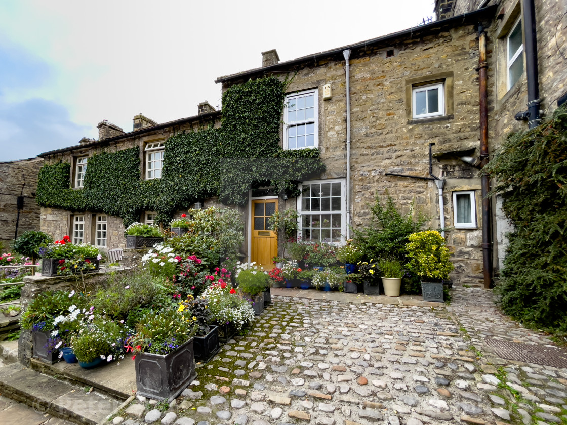 "Grassington, Cottage, Stone Built." stock image