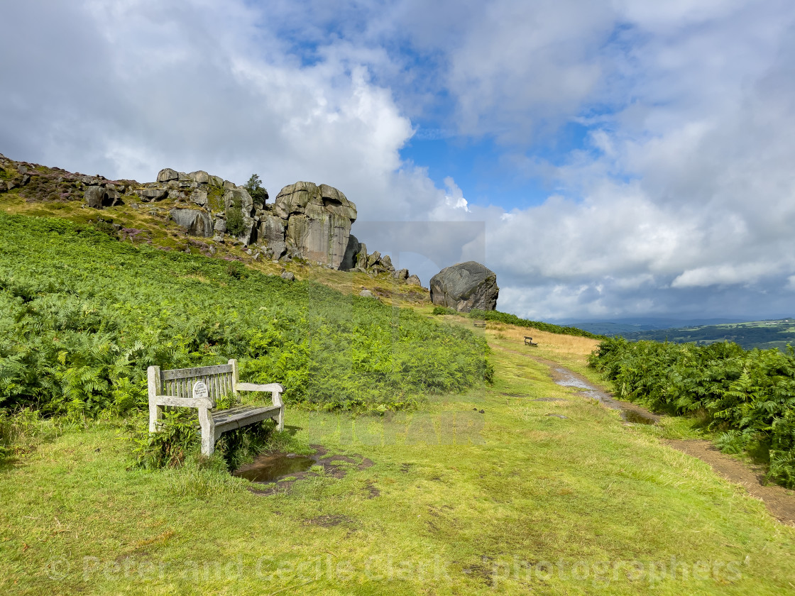 "Cow and Calf Rocks, Seat." by Peter and Cecile Clark - 'photographers' - $25.27 "Cow and Calf Rocks, Seat." stock image