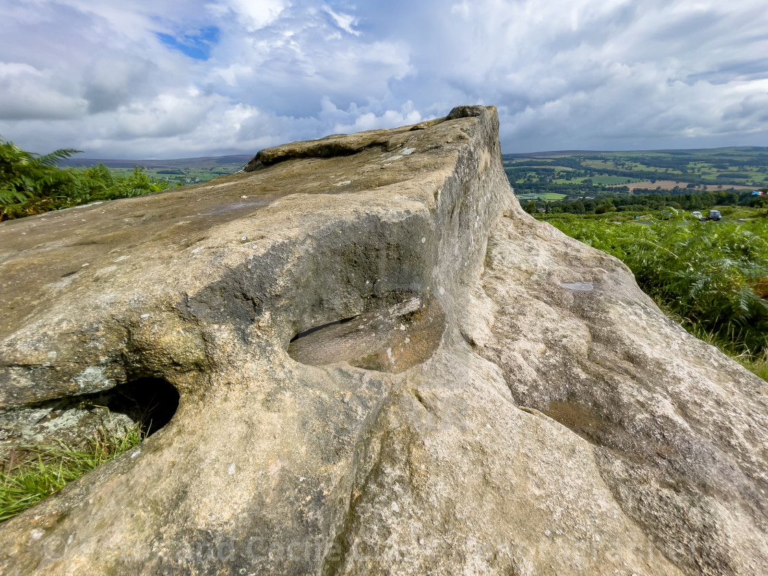 "Trace Fossil, Ilkley Moor" stock image