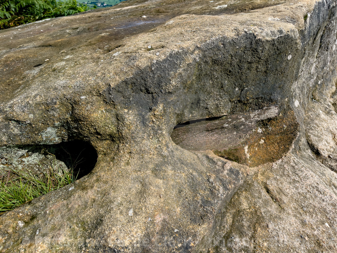 "Trace Fossil, Ilkley Moor" stock image