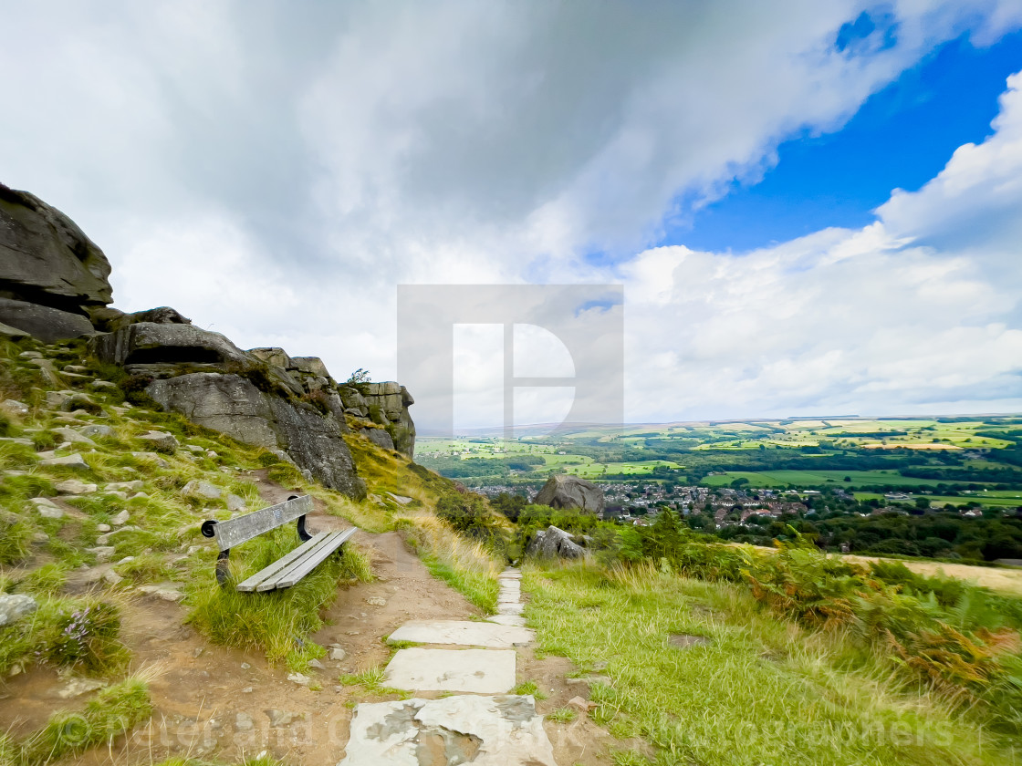 "Cow and Calf Rocks, Ilkley Moor" stock image