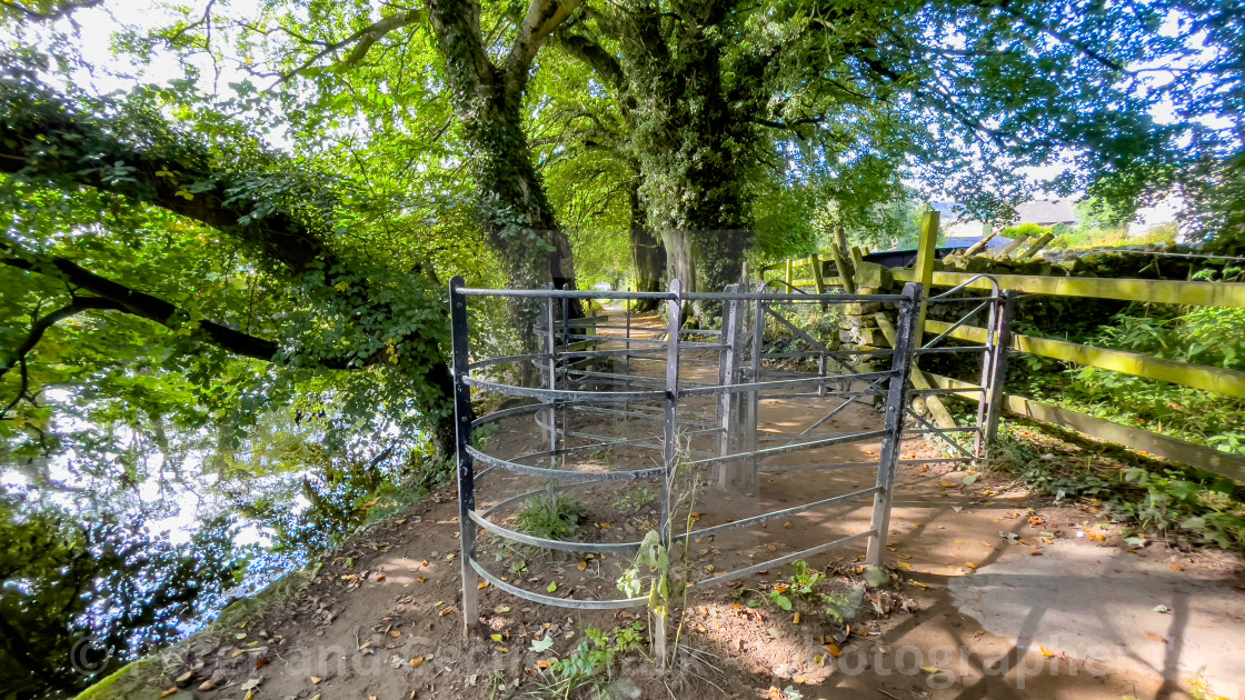 "Kissing Gate, Burnsall." stock image