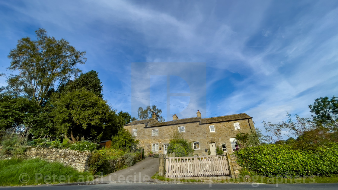 "Burnsall, Cottages." stock image