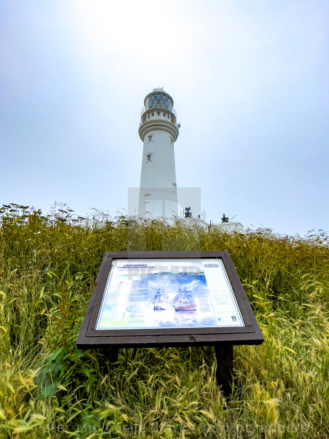 "Flamborough Head Lighthouse." by Peter and Cecile Clark - 'photographers' - $25.27 "Flamborough Head Lighthouse." stock image