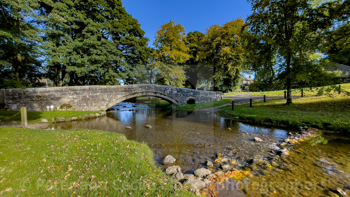 "Packhorse Bridge, Linton in Craven" stock image