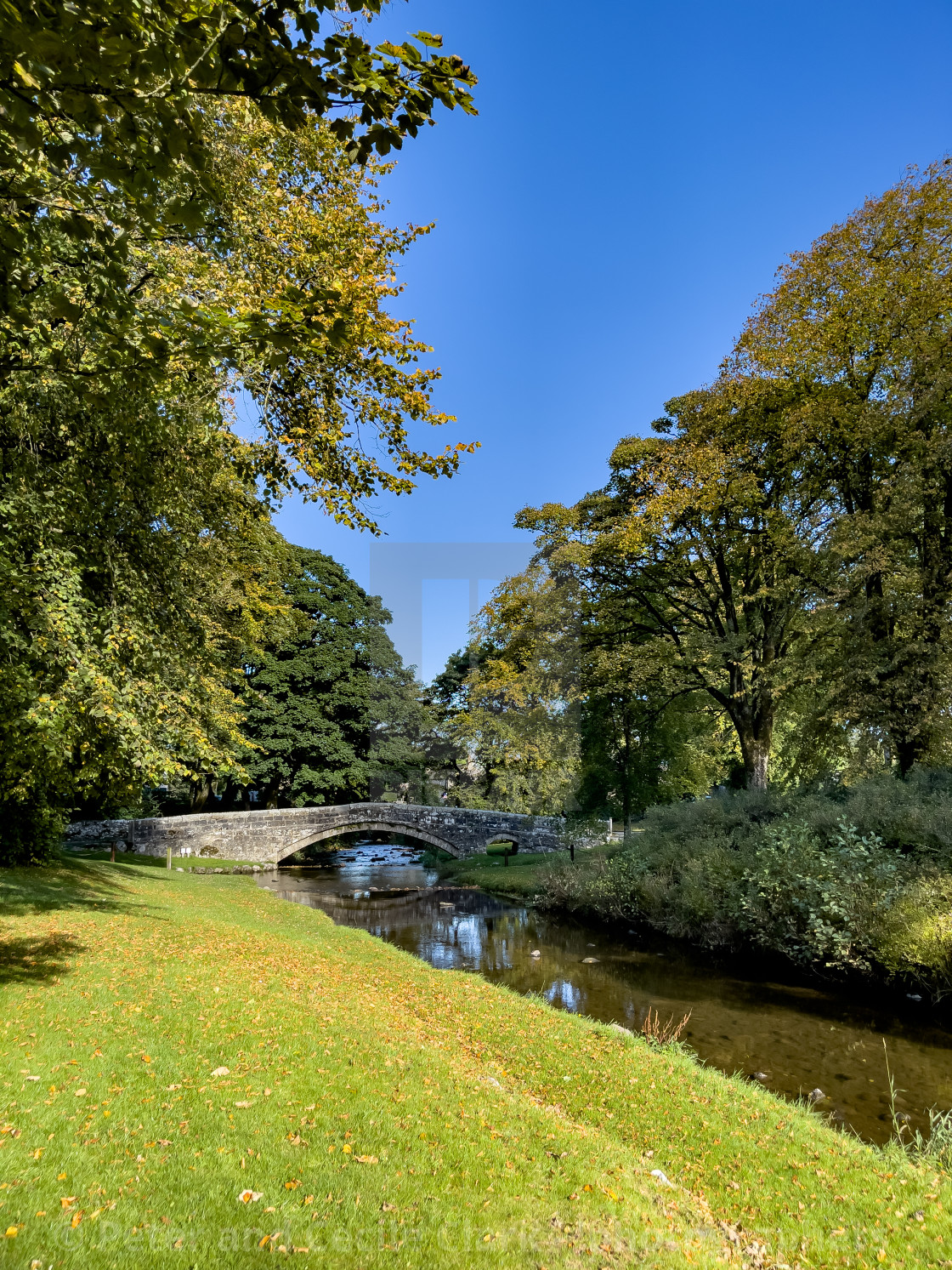 "Packhorse Bridge, Linton in Craven" stock image