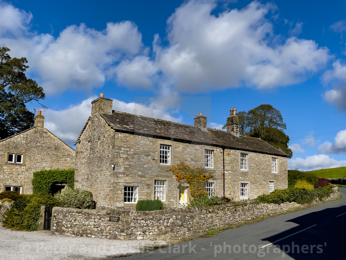 "Yorkshire Dales Cottages. Linton in Craven." stock image