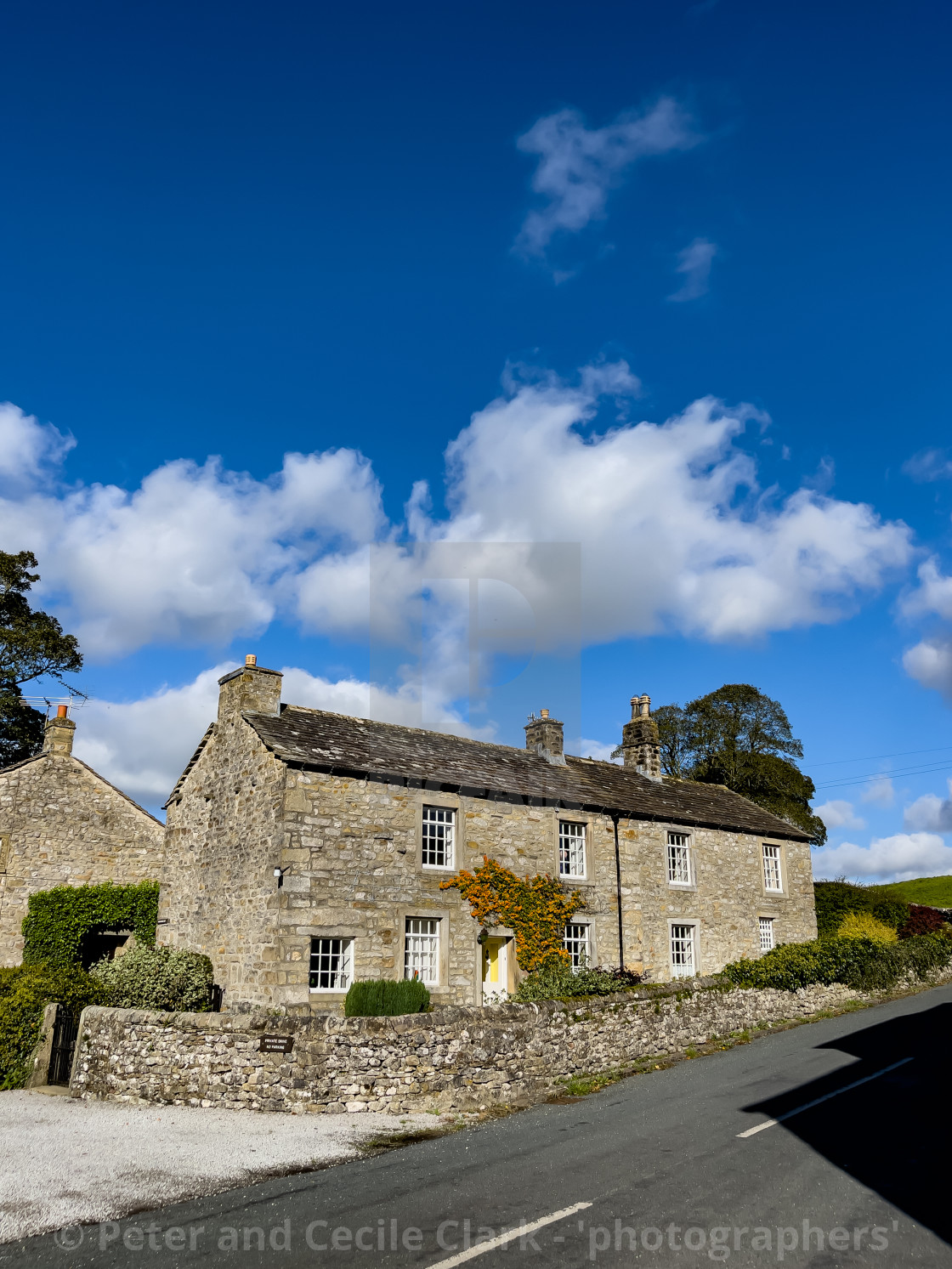 "Yorkshire Dales Cottages. Linton in Craven." stock image