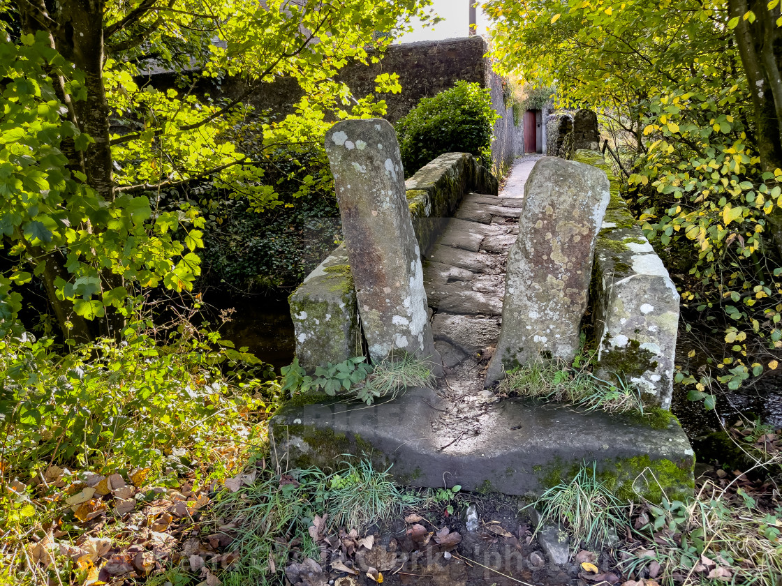 "Packhorse Bridge, Little Emily's Bridge, Linton in Craven." stock image